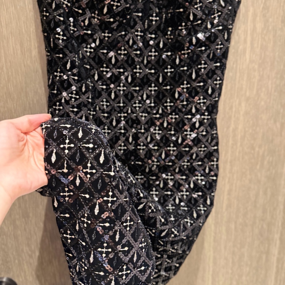 NADINE MERABI Black Sequin Jumpsuit - Picture 7 of 16